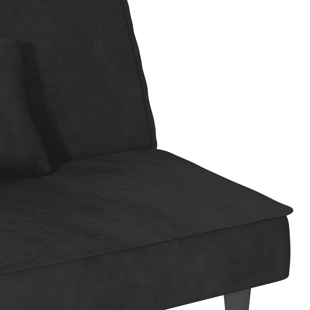 fekete bársony kanapéágy
