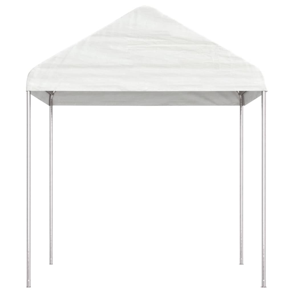 fehér polietilén pavilon tetővel 2,28 x 2,23 x 2,69 m