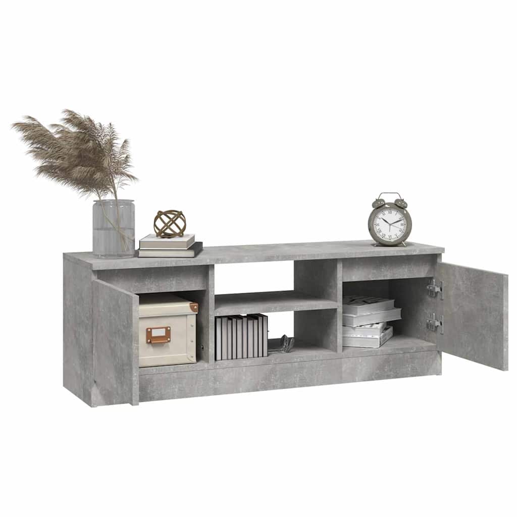 betonszürke TV-szekrény ajtóval 102 x 30 x 36 cm
