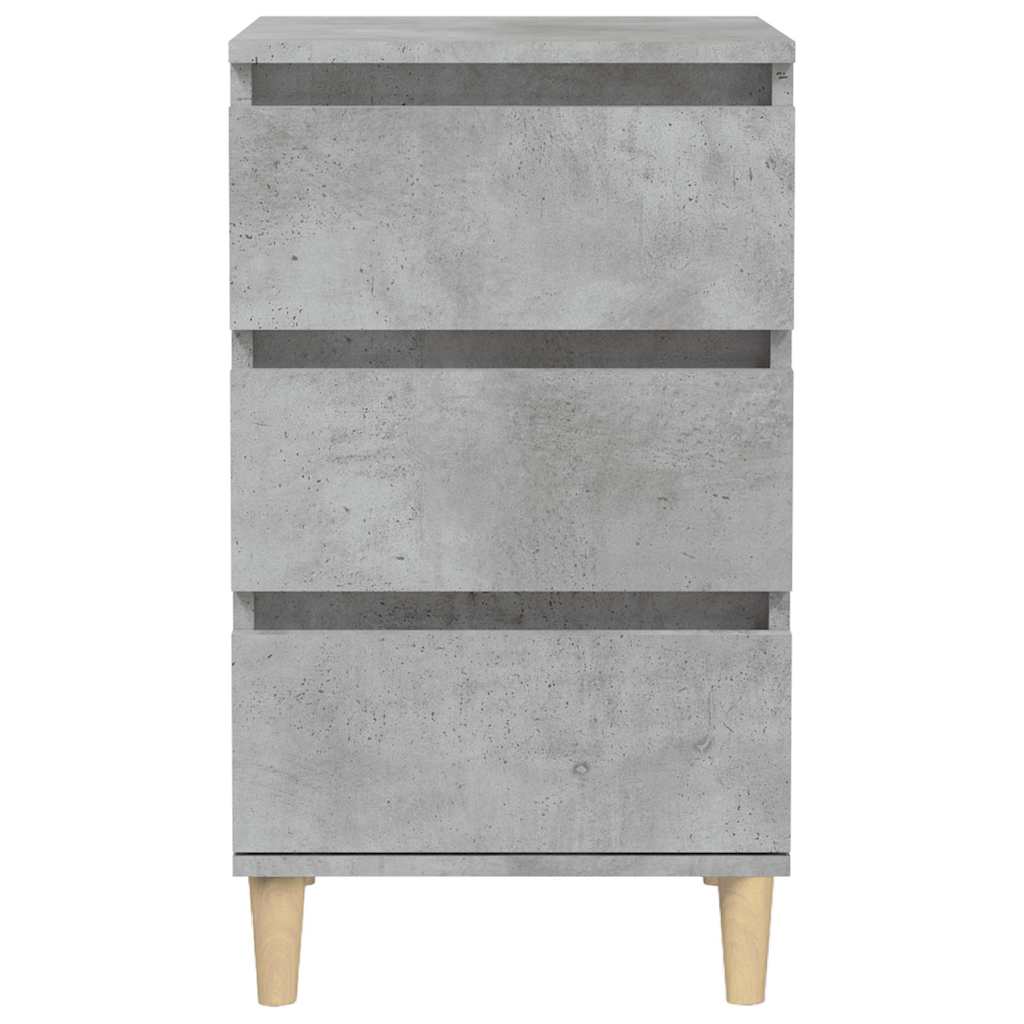 betonszürke szerelt fa éjjeliszekrény 40x35x70 cm