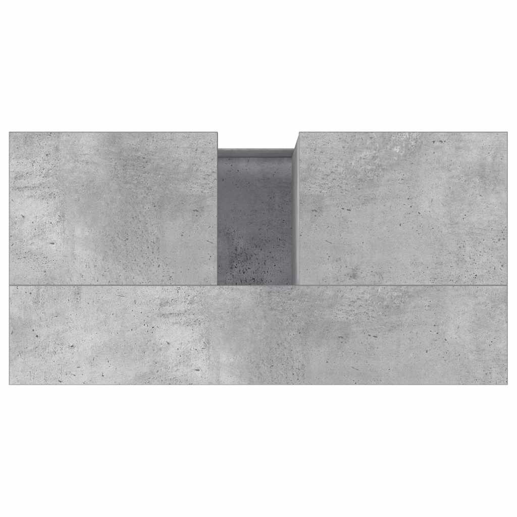 betonszürke szerelt fa fürdőszobaszekrény 65 x 33 x 60 cm