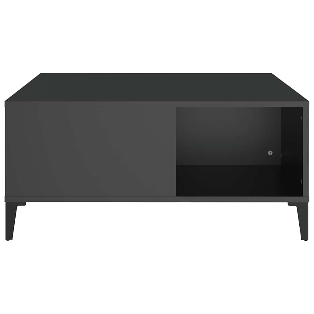 fekete szerelt fa dohányzóasztal 80x80x36,5 cm