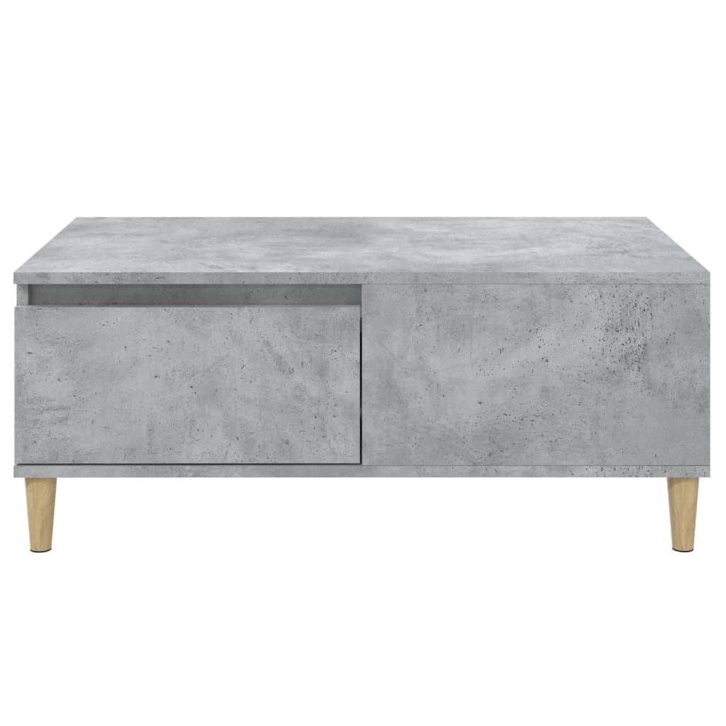 betonszürke szerelt fa dohányzóasztal 90x50x36,5 cm