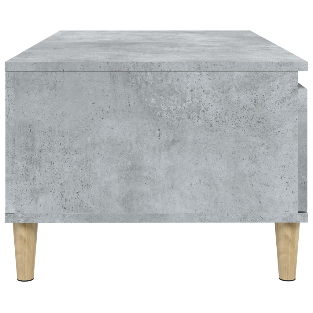 betonszürke szerelt fa dohányzóasztal 90x50x36,5 cm