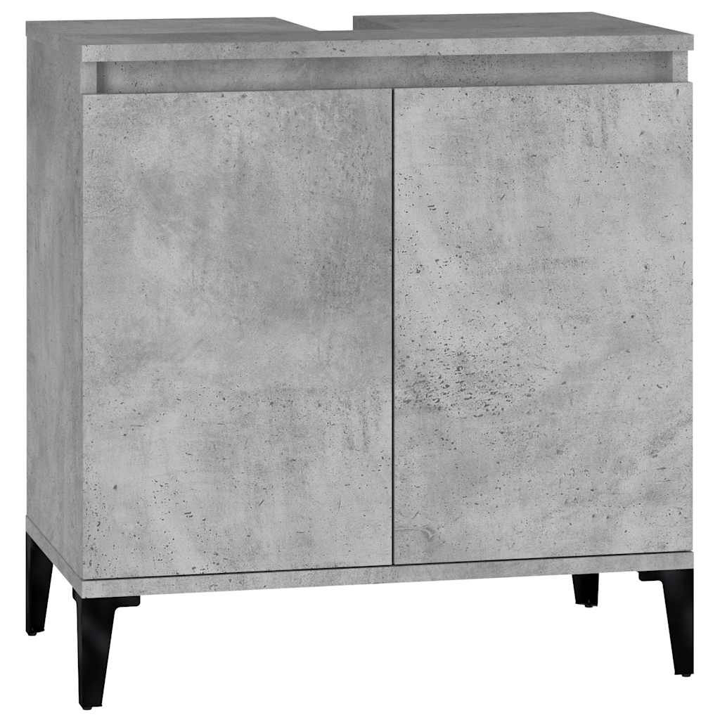 betonszürke szerelt fa mosdószekrény 58x33x60 cm
