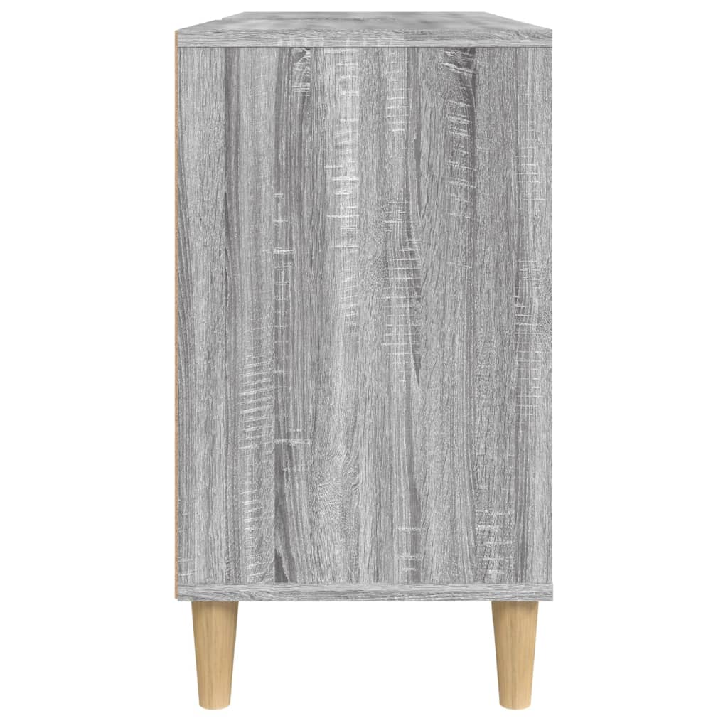 szürke sonoma színű szerelt fa mosdószekrény 80 x 33 x 60 cm