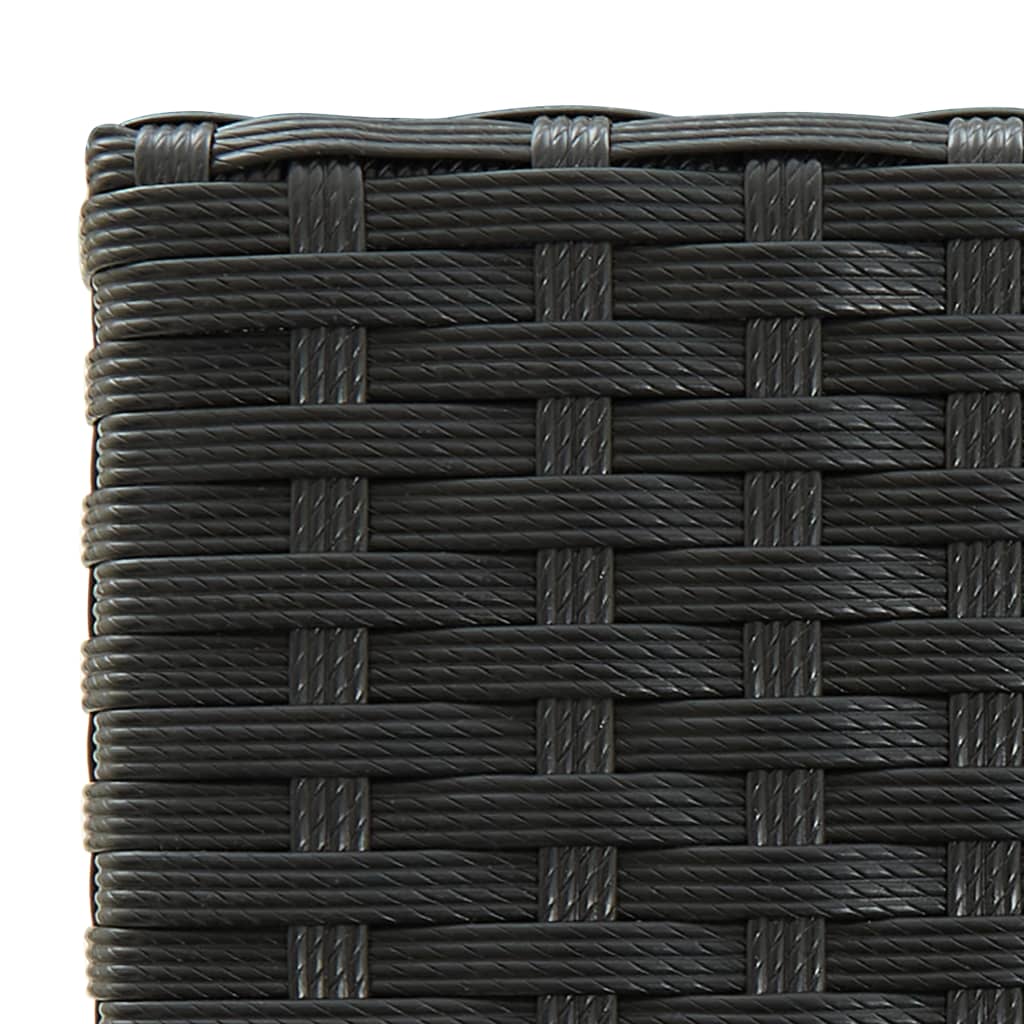 4 db fekete polyrattan bárszék