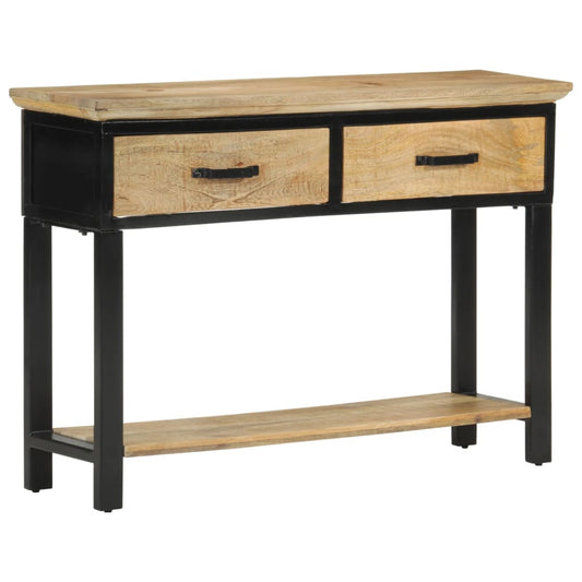 tömör nyers mangófa tálalóasztal 110x30x75 cm