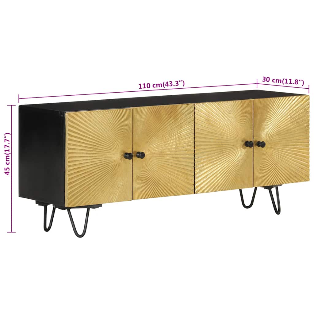 tömör mangófa TV-szekrény 110 x 30 x 45 cm