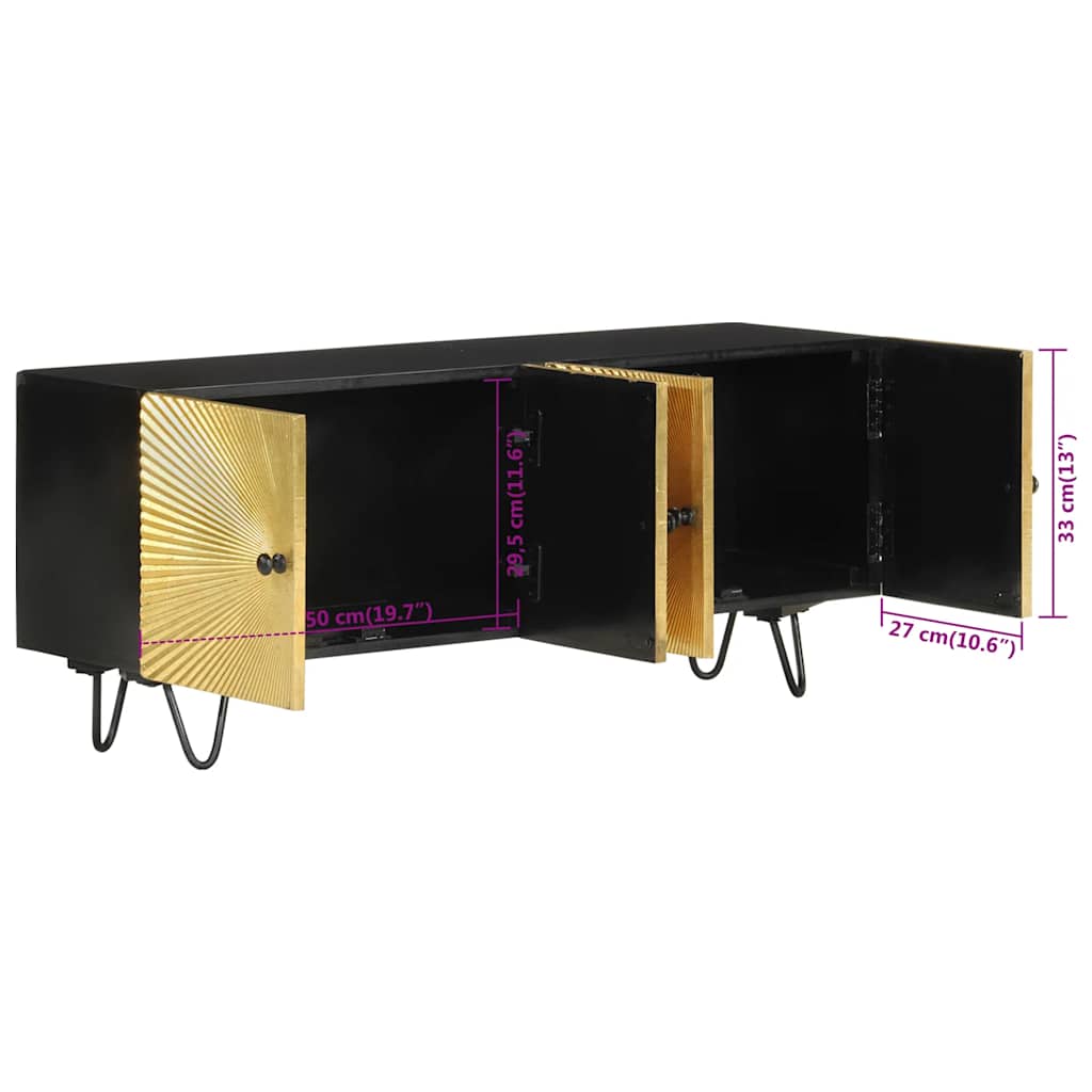 tömör mangófa TV-szekrény 110 x 30 x 45 cm