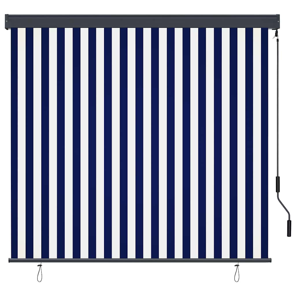 Roletta Kék és Fehér 180 x 250 cm Szövet és Alumínium