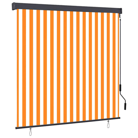 Roletta Fehér és Narancssárga 180 x 250 cm Szövet és Alumínium