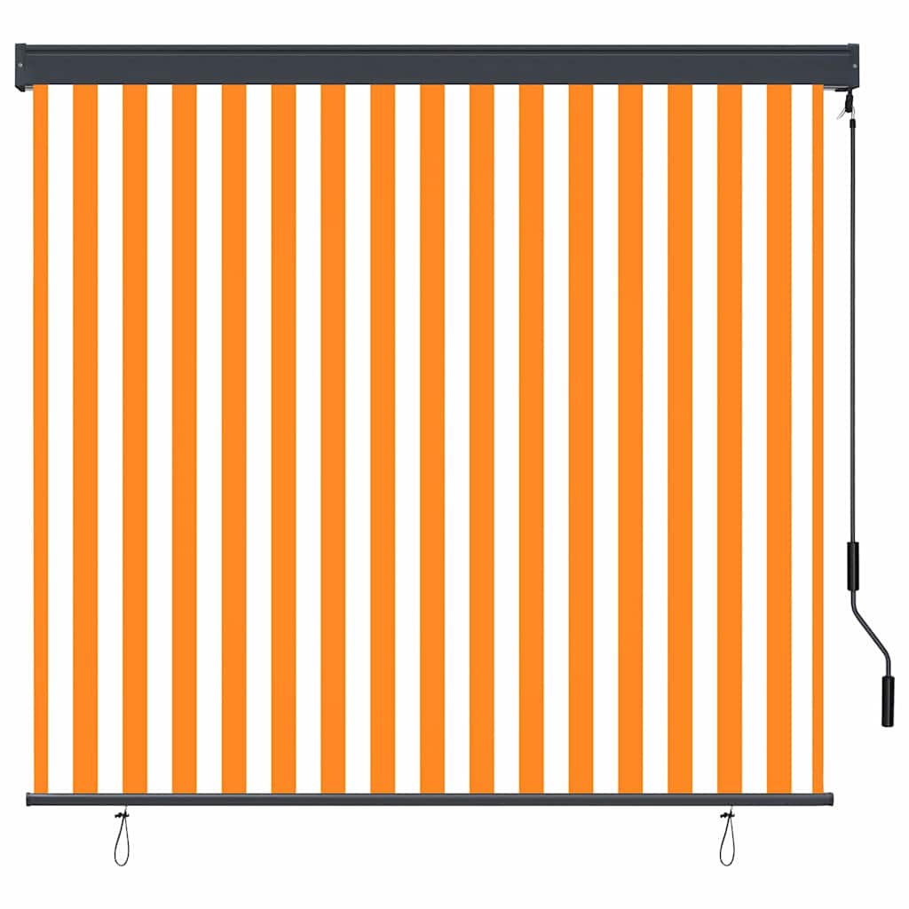 Roletta Fehér és Narancssárga 180 x 250 cm Szövet és Alumínium