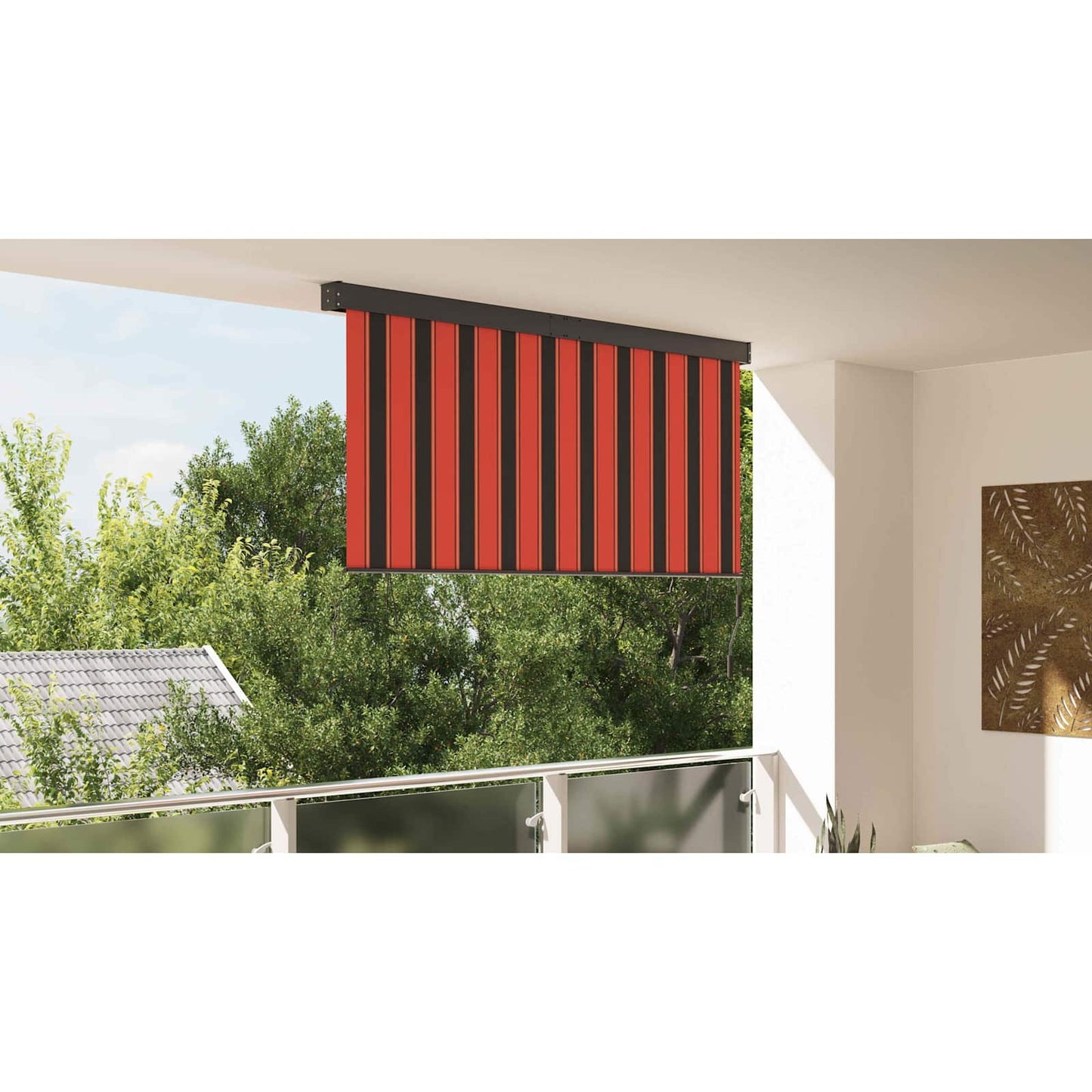 Roletta Narancs és Barna 200 x 250 cm Szövet és Alumínium