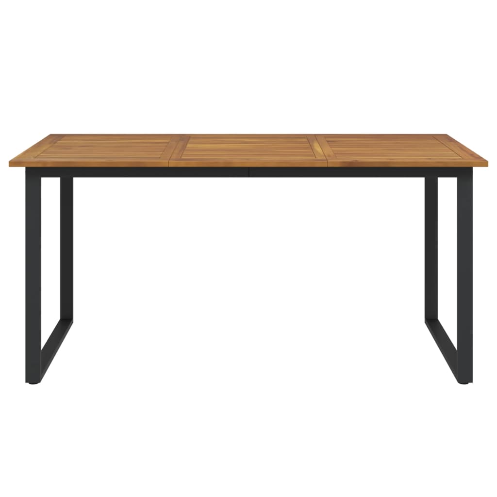 tömör akácfa kerti asztal U-alakú lábakkal 160 x 80 x 75 cm