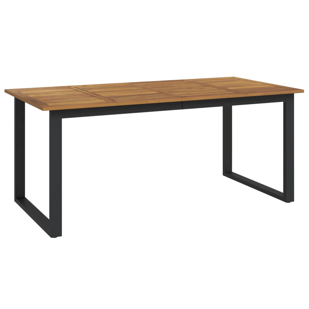 tömör akácfa kerti asztal U-alakú lábakkal 180 x 90 x 75 cm