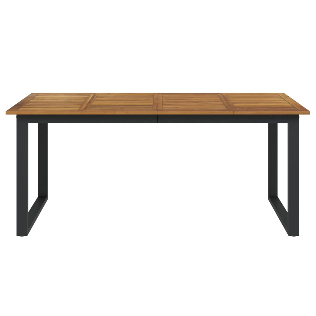 tömör akácfa kerti asztal U-alakú lábakkal 180 x 90 x 75 cm