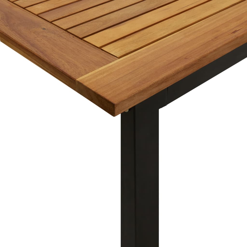 tömör akácfa kerti asztal U-alakú lábakkal 180 x 90 x 75 cm