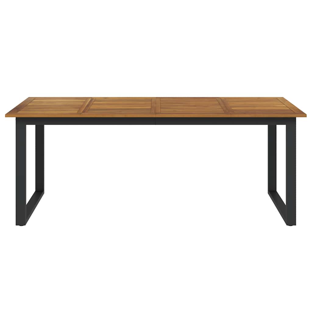 tömör akácfa kerti asztal U-alakú lábakkal 200 x 90 x 75 cm