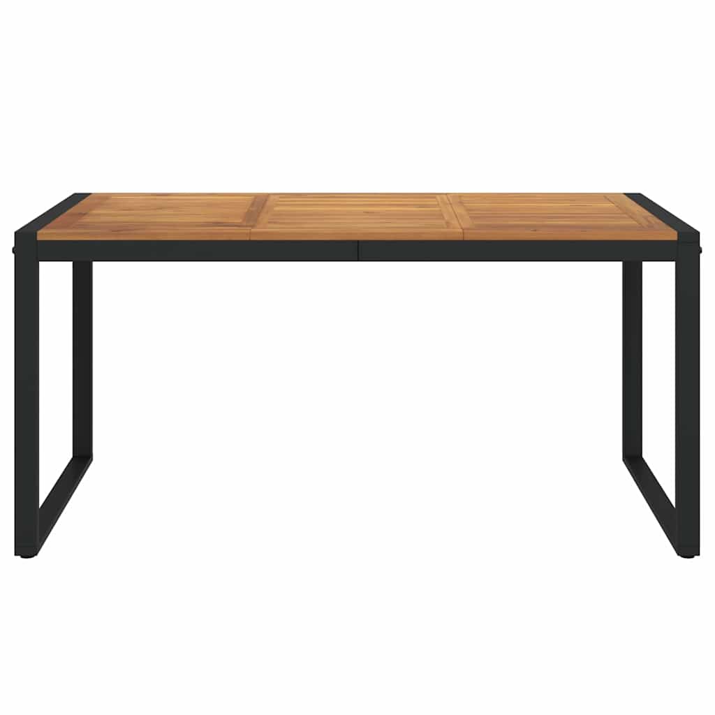 tömör akácfa kerti asztal U-alakú lábakkal 160 x 80 x 75 cm