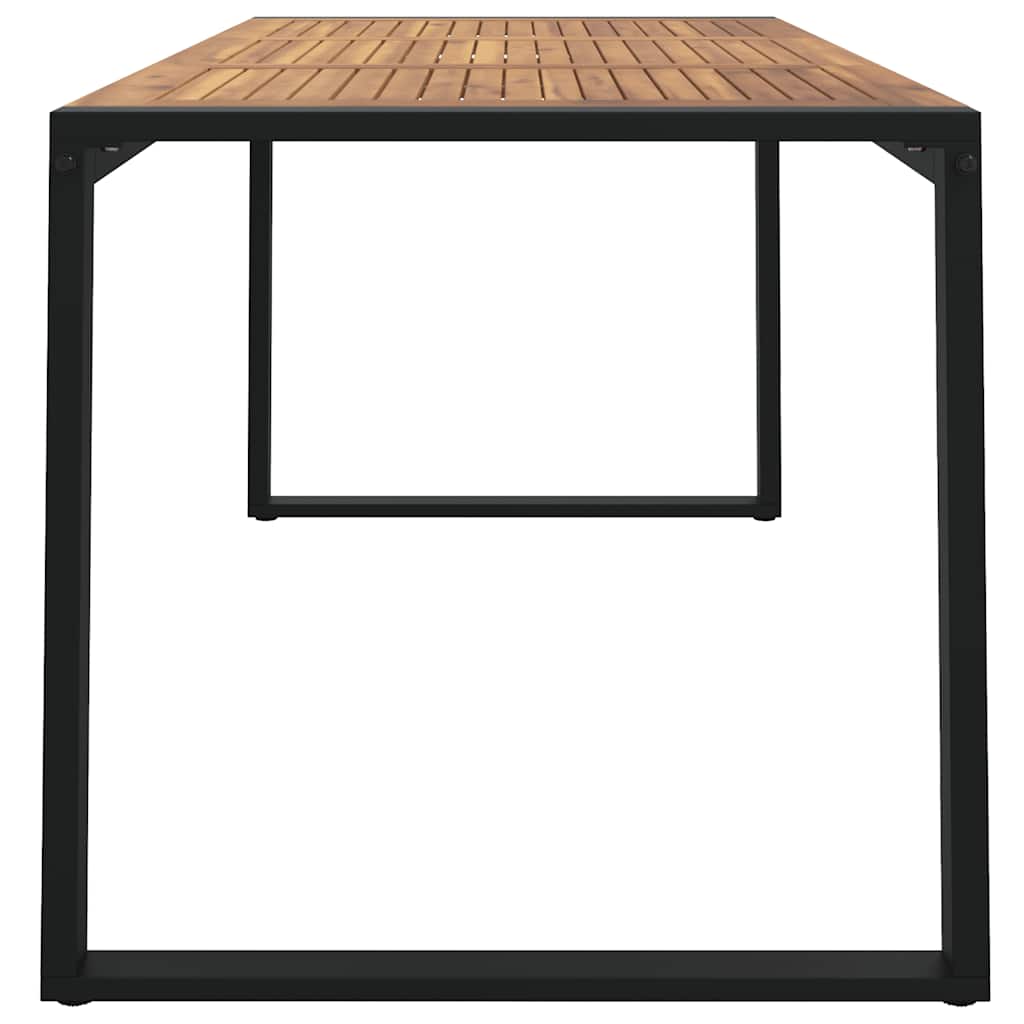 tömör akácfa kerti asztal U-alakú lábakkal 160 x 80 x 75 cm