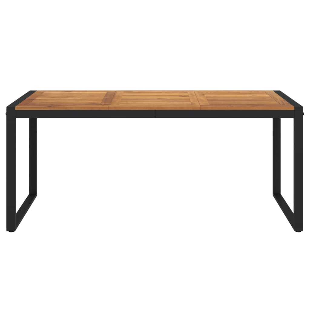 tömör akácfa kerti asztal U-alakú lábakkal 180 x 90 x 75 cm