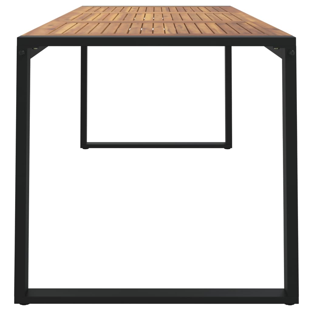 tömör akácfa kerti asztal U-alakú lábakkal 180 x 90 x 75 cm