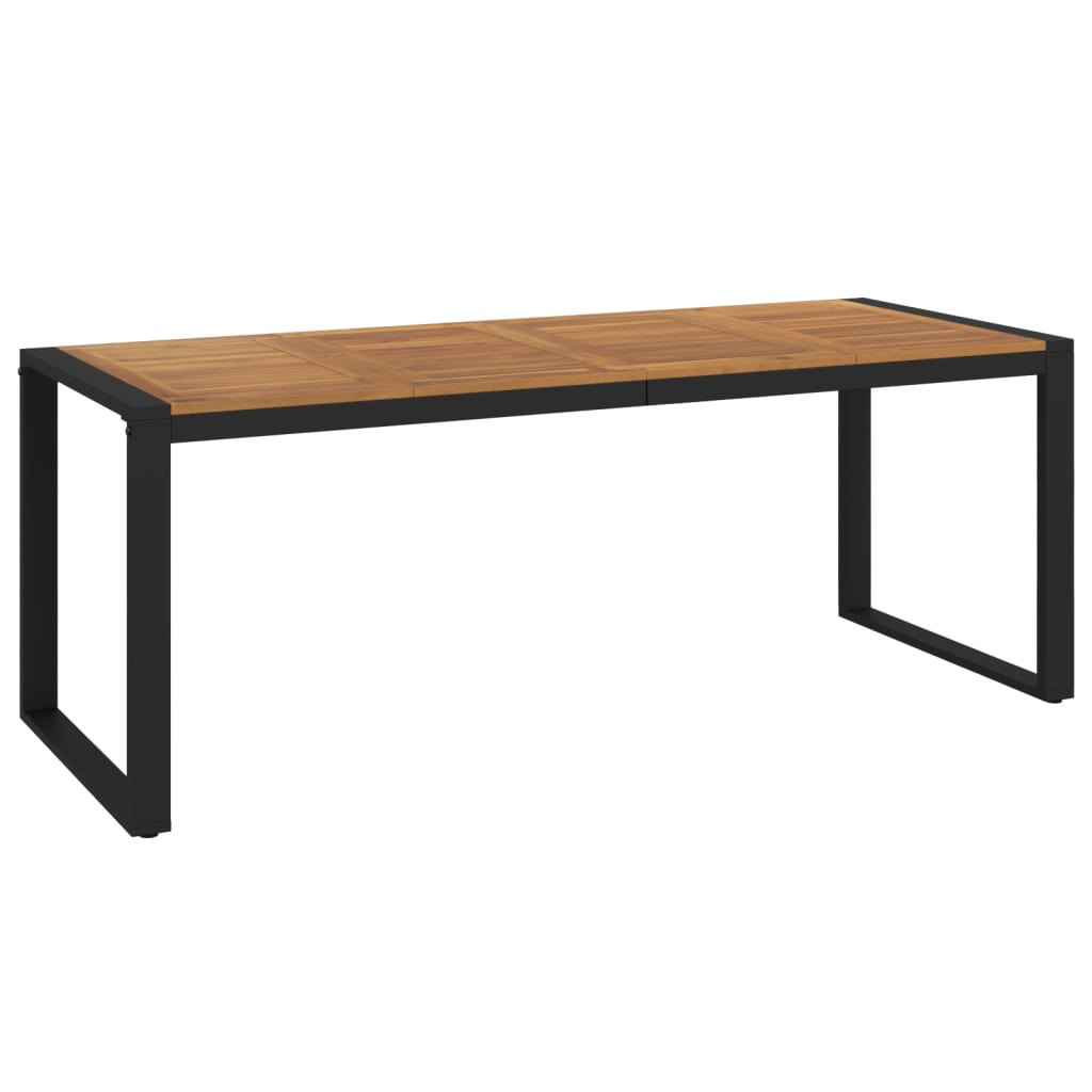 tömör akácfa kerti asztal U-alakú lábakkal 200 x 90 x 75 cm