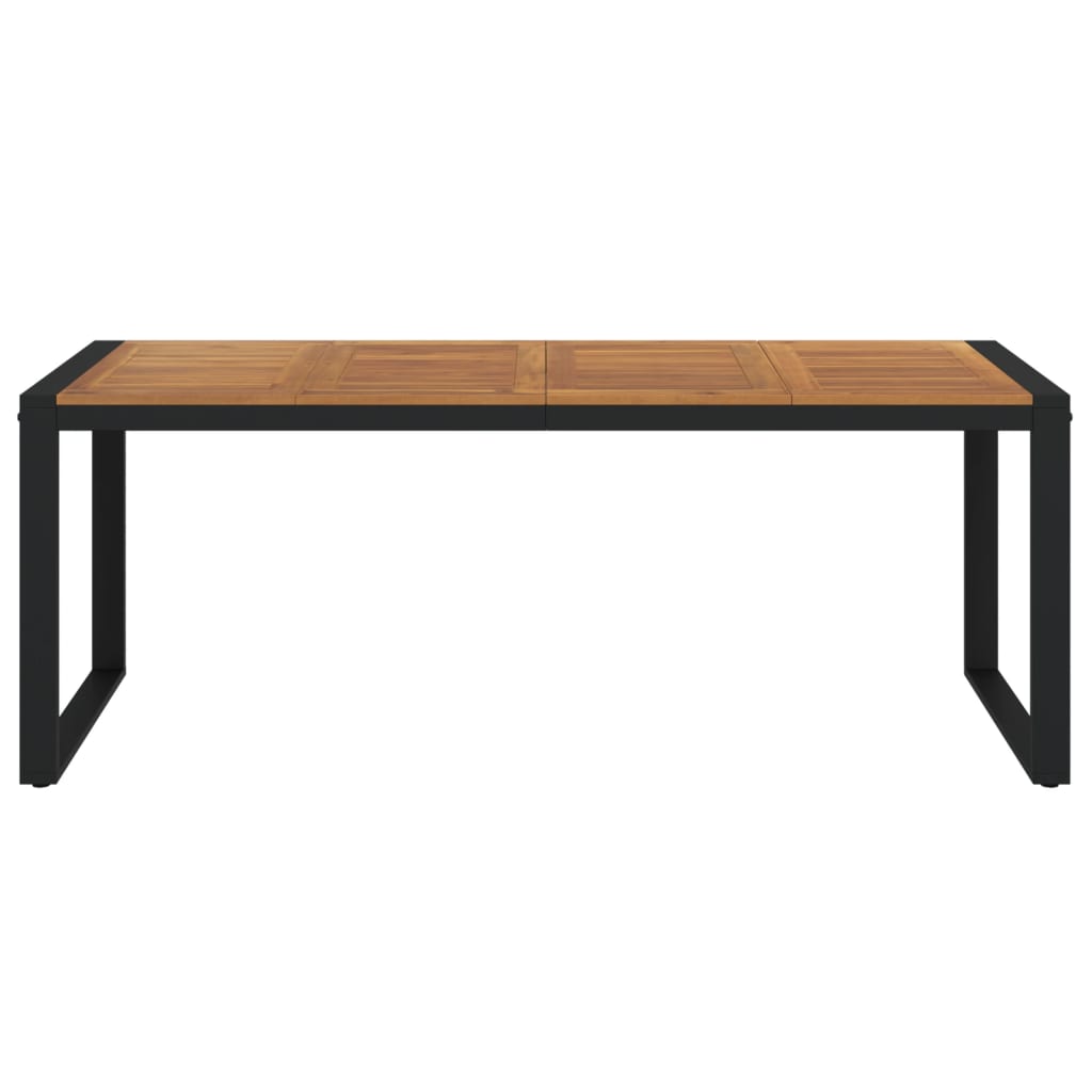 tömör akácfa kerti asztal U-alakú lábakkal 200 x 90 x 75 cm
