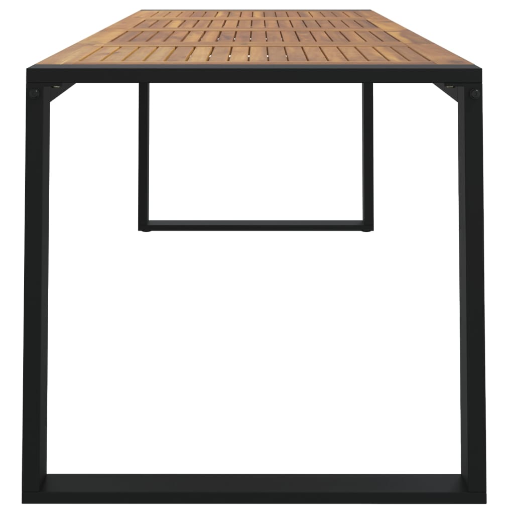 tömör akácfa kerti asztal U-alakú lábakkal 200 x 90 x 75 cm