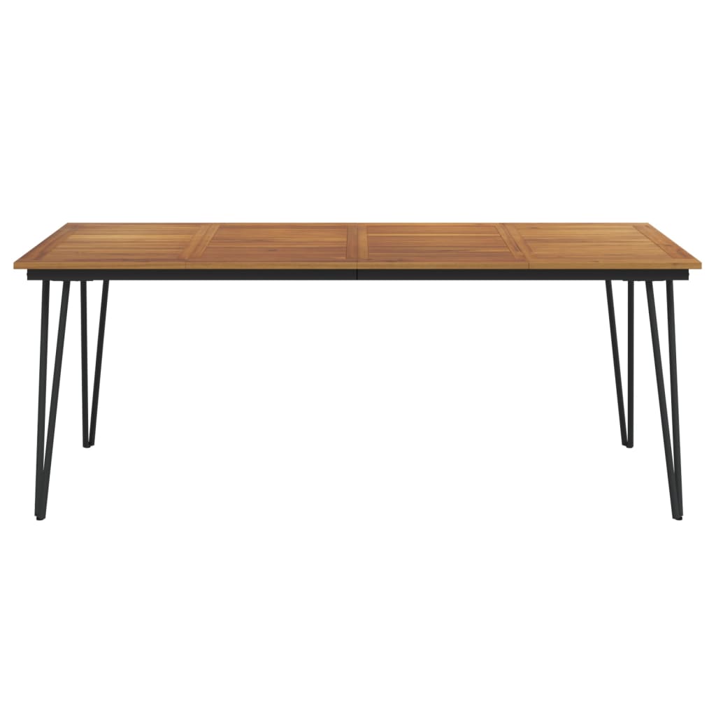 tömör akácfa kerti asztal hajtűlábakkal 200 x 90 x 75 cm