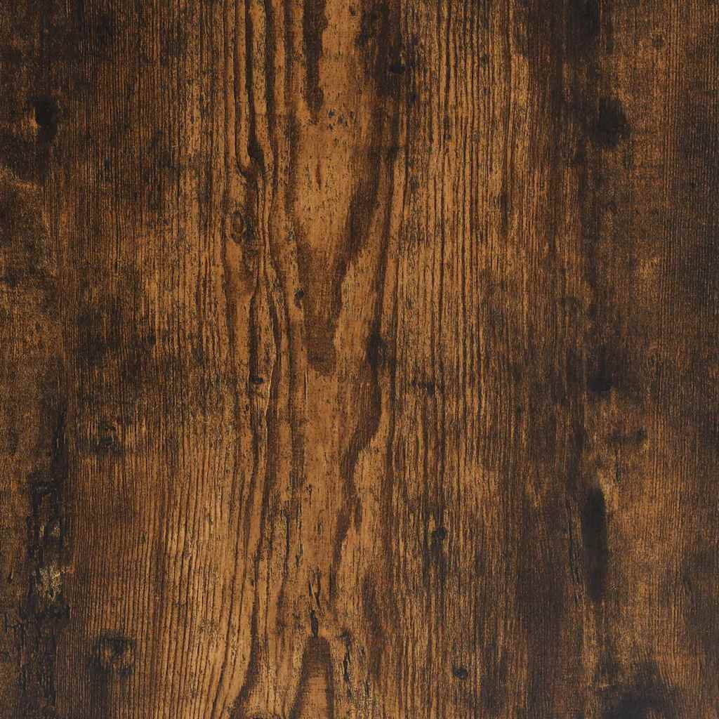 füstös tölgy színű szerelt fa és vas íróasztal 100 x 50 x 75 cm