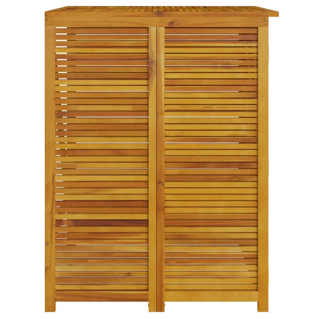 tömör dupla akácfa kukatároló 140 x 89 x 117 cm