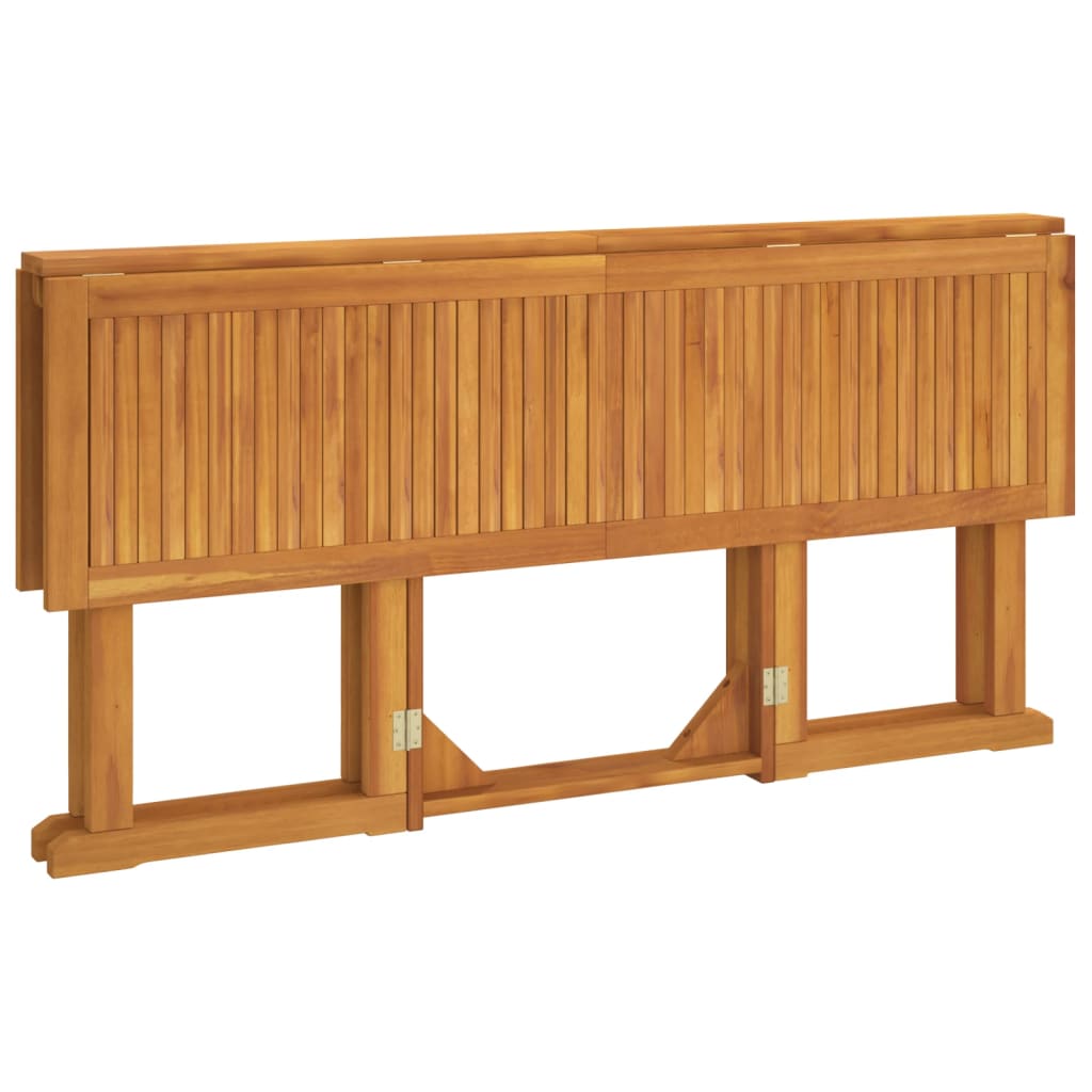 tömör tíkfa összecsukható pillangó kerti asztal 150x90x75 cm