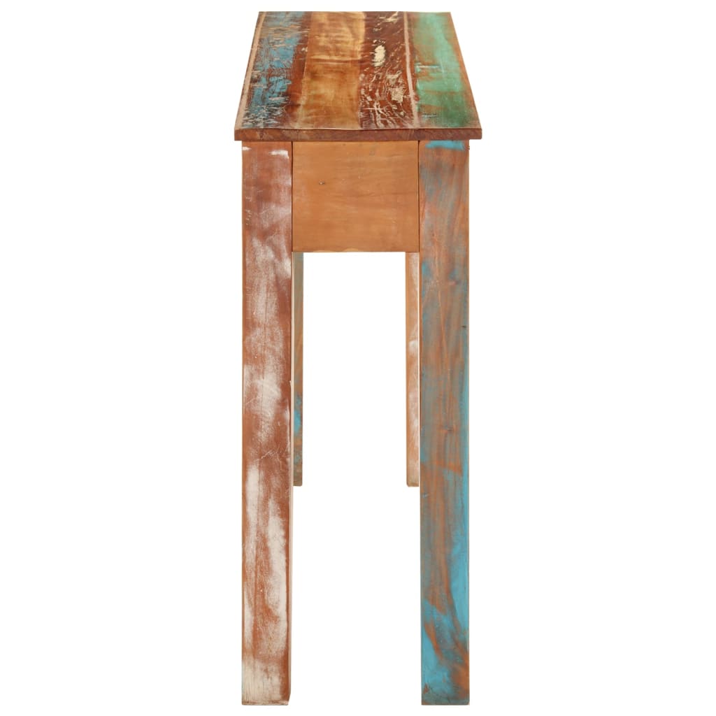 tömör újrahasznosított fa tálalóasztal 110 x 30 x 75 cm