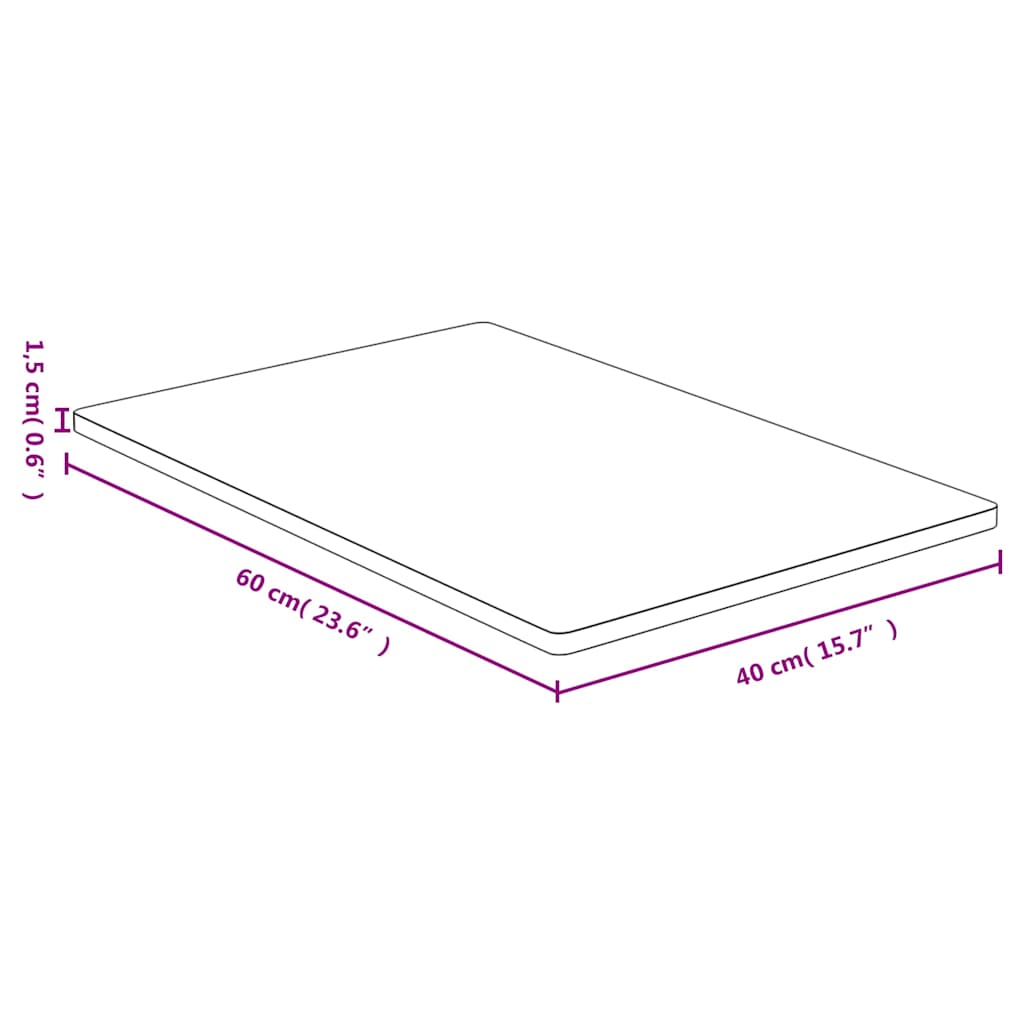 bambusz asztallap 40 x 60 x 1,5 cm