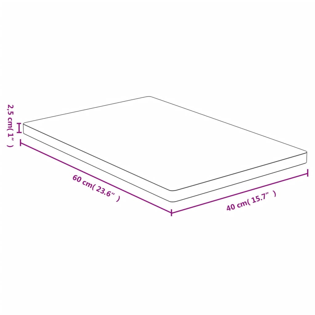 bambusz asztallap 40 x 60 x 2,5 cm