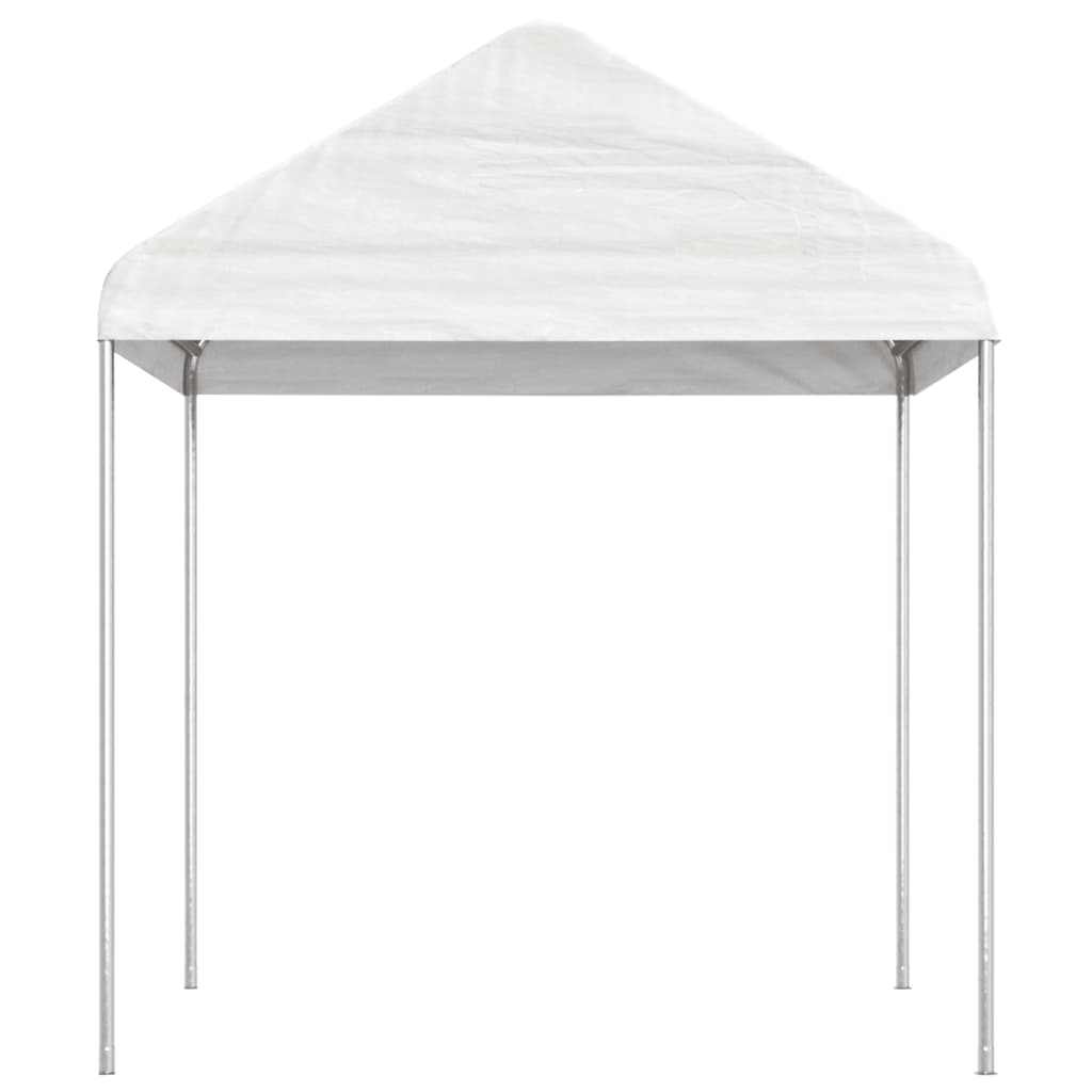 fehér polietilén pavilon tetővel 8,92 x 2,28 x 2,69 m