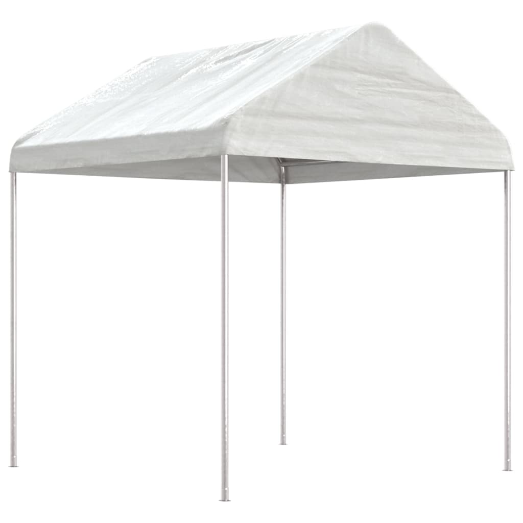 fehér polietilén pavilon tetővel 15,61 x 2,28 x 2,69 m