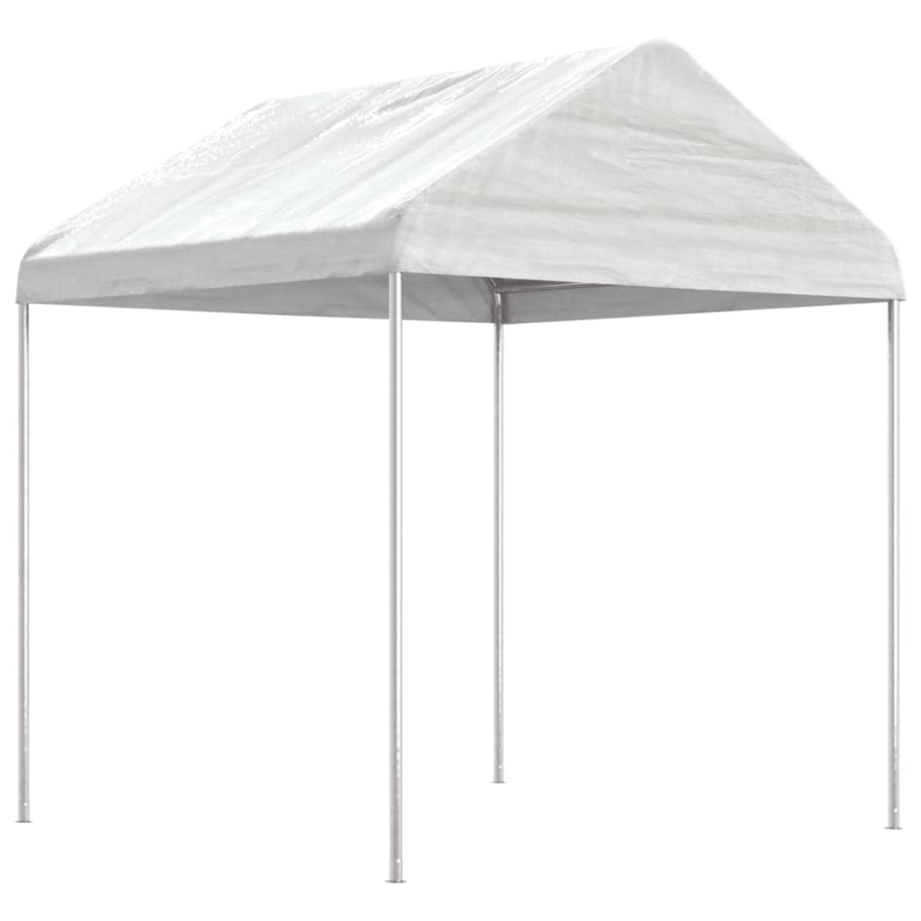 fehér polietilén pavilon tetővel 17,84 x 2,28 x 2,69 m