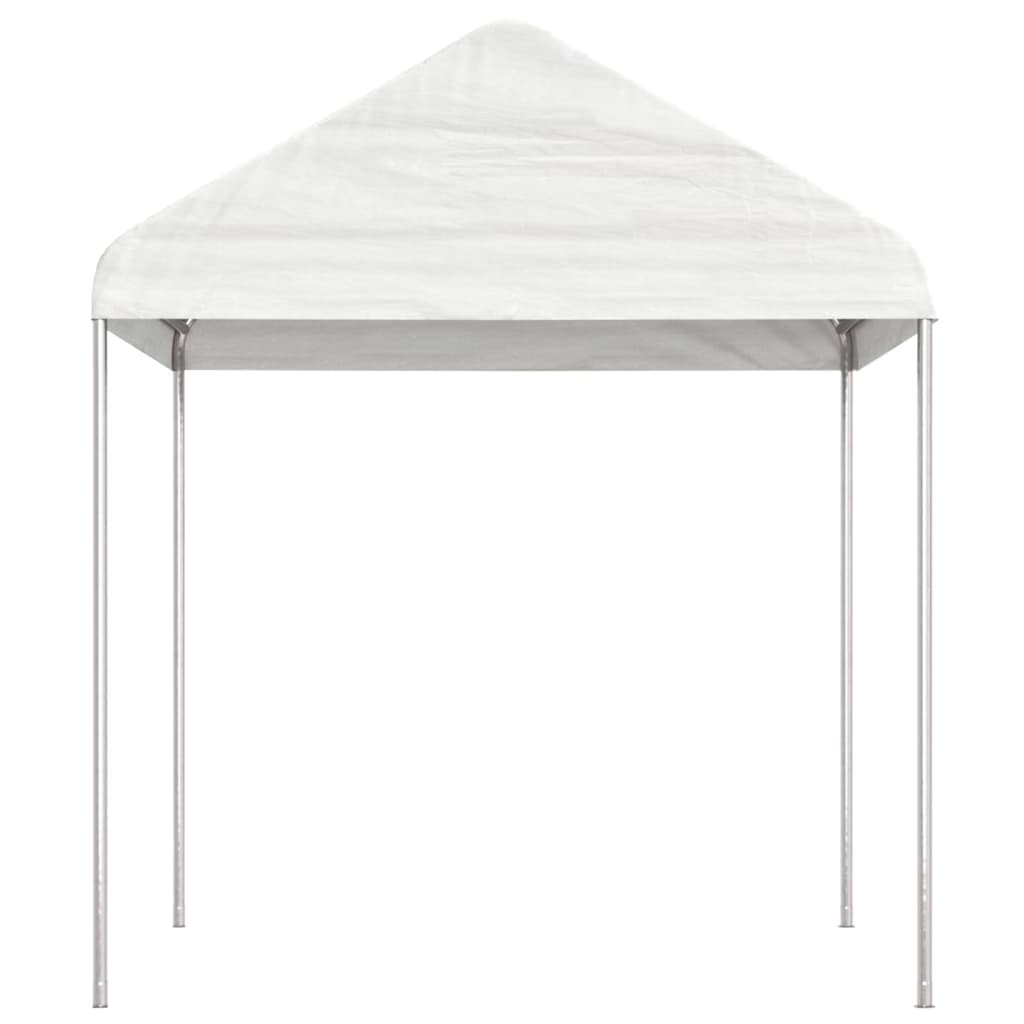 fehér polietilén pavilon tetővel 17,84 x 2,28 x 2,69 m