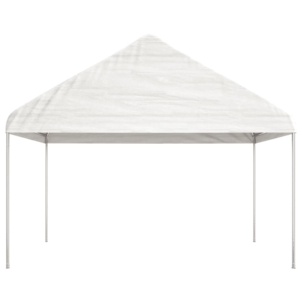 fehér polietilén pavilon tetővel 20,07 x 4,08 x 3,22 m
