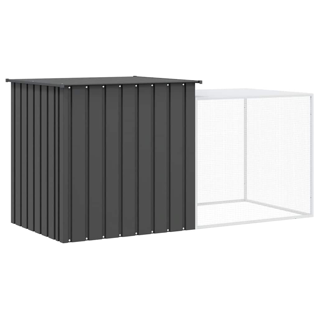 antracitszürke horganyzott acél nyúlketrec 200 x 91 x 100 cm