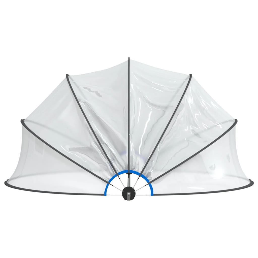 kerek PVC medencekupola 467x234 cm