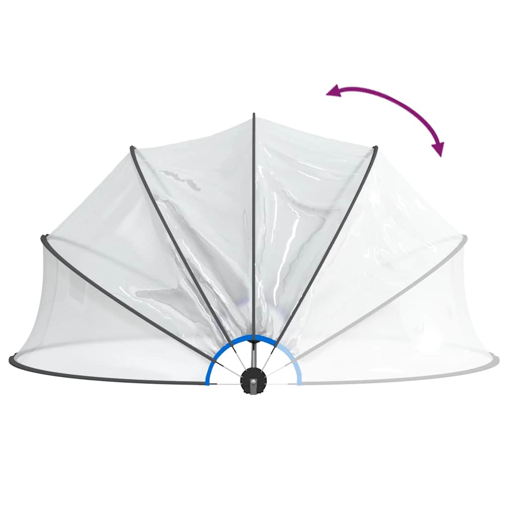 kerek PVC medencekupola 467x234 cm