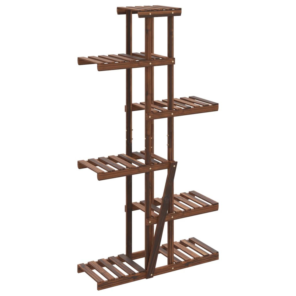tömör fenyőfa virágtartó állvány 75x25x140,5 cm