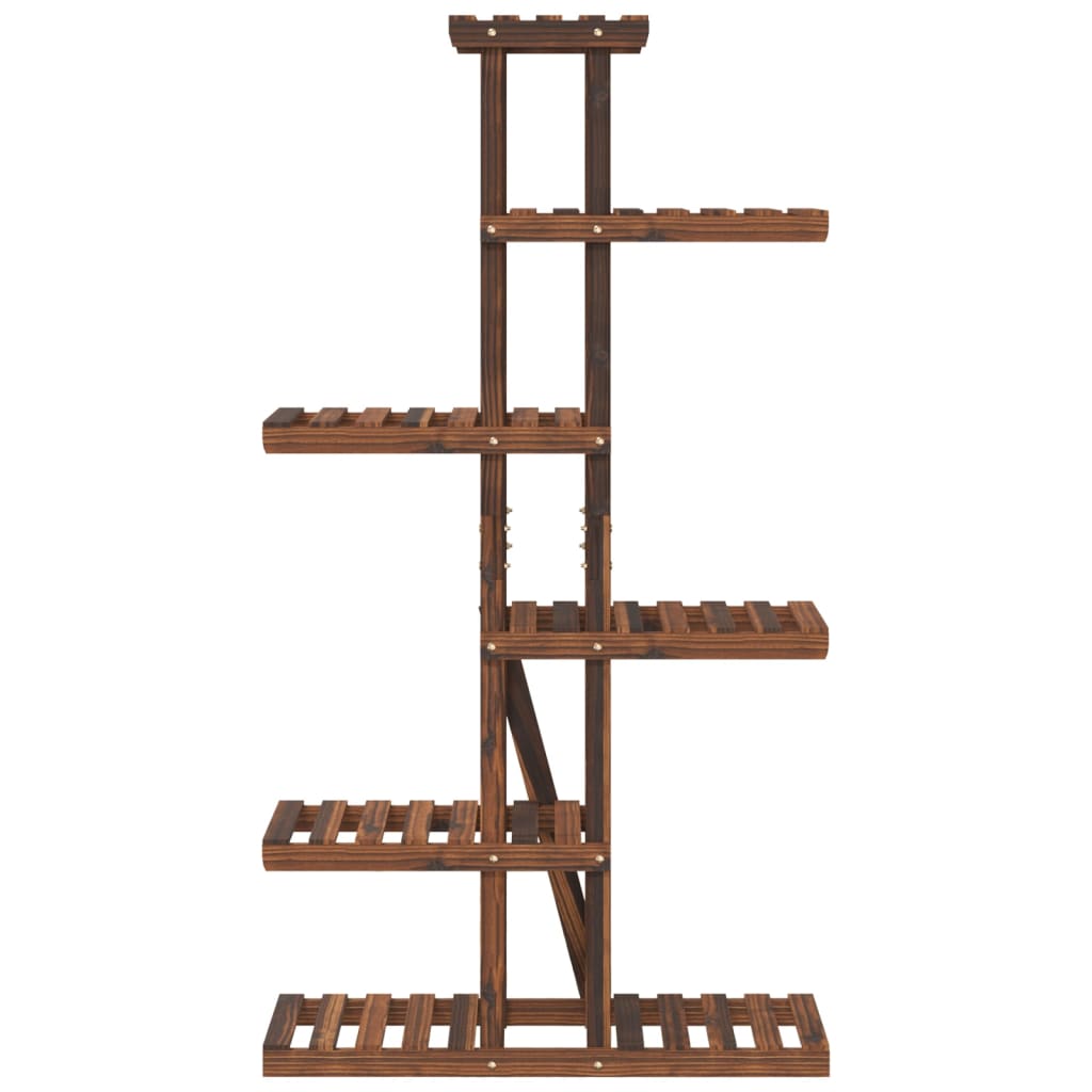tömör fenyőfa virágtartó állvány 75x25x140,5 cm