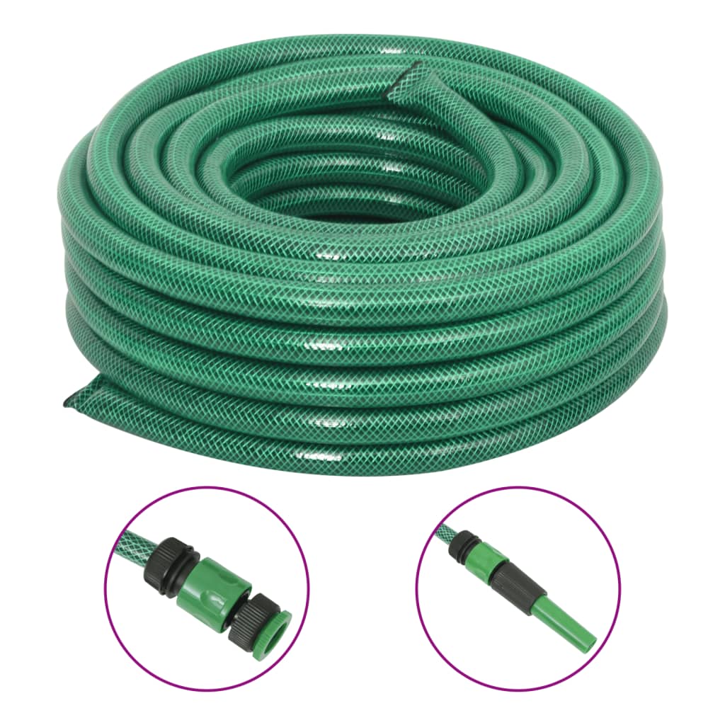 kerti tömlő szerelvénykészlettel Zöld 0,75" 10 m PVC