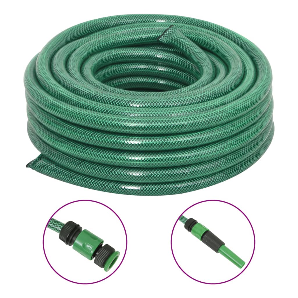 kerti tömlő szerelvénykészlettel Zöld 0,75" 20 m PVC