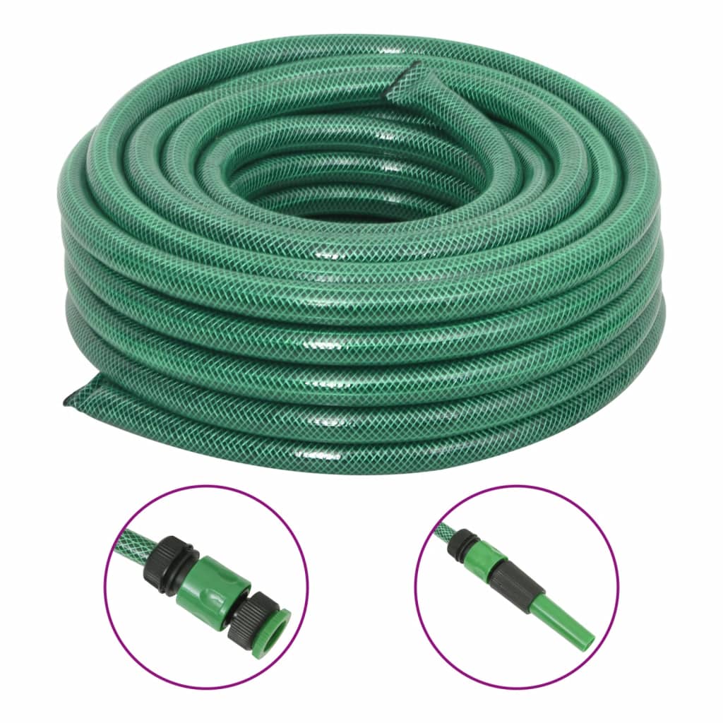 kerti tömlő szerelvénykészlettel Zöld 0,75" 30 m PVC